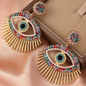 Sun Eye - Evil Eye colorful Earrings